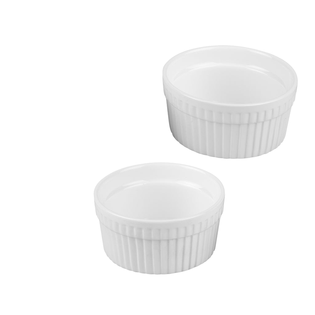 3 Cazuela Horno Muffin Pasteleria Souffle Ramekins Porcelana