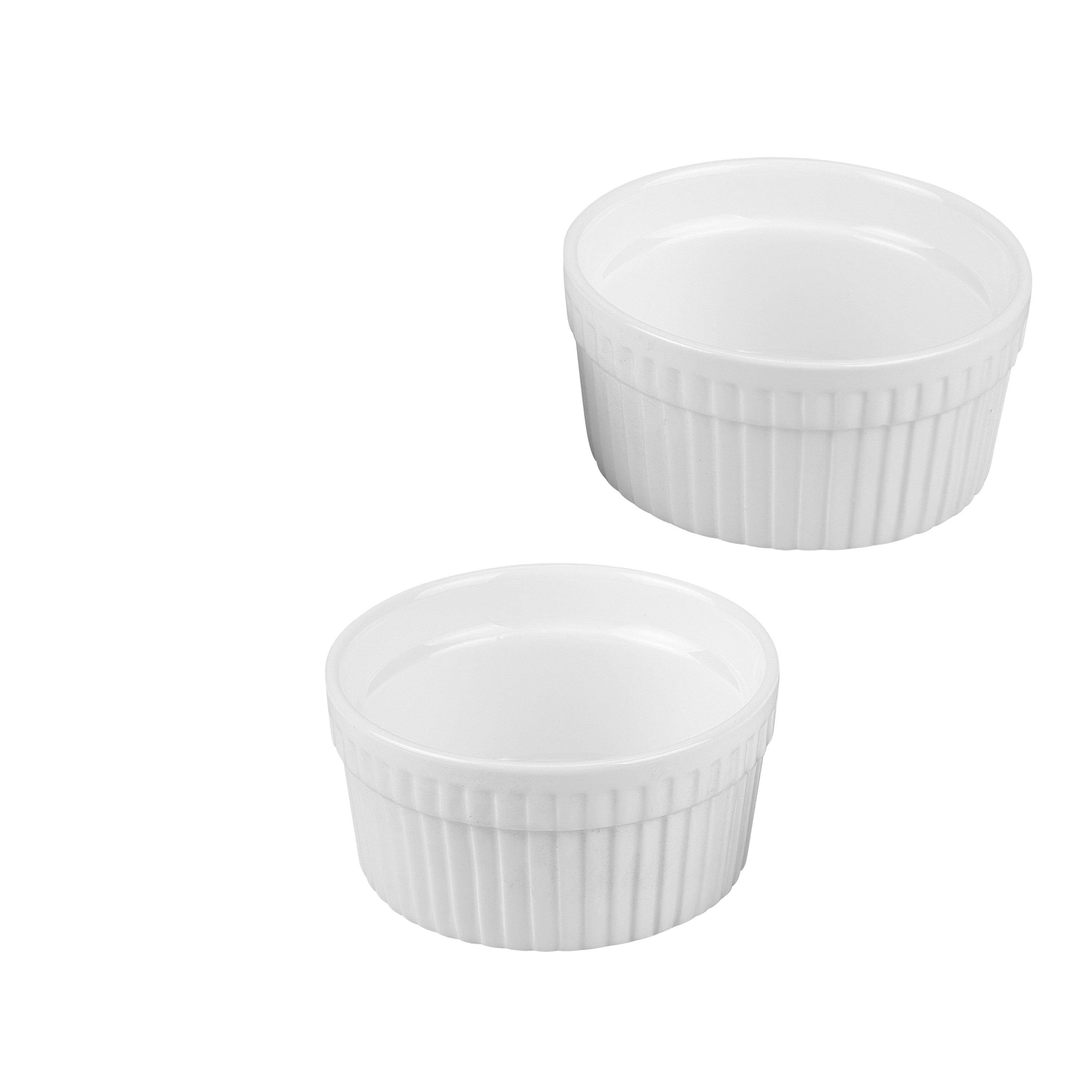 3 Cazuela Horno Muffin Pasteleria Souffle Ramekins Porcelana