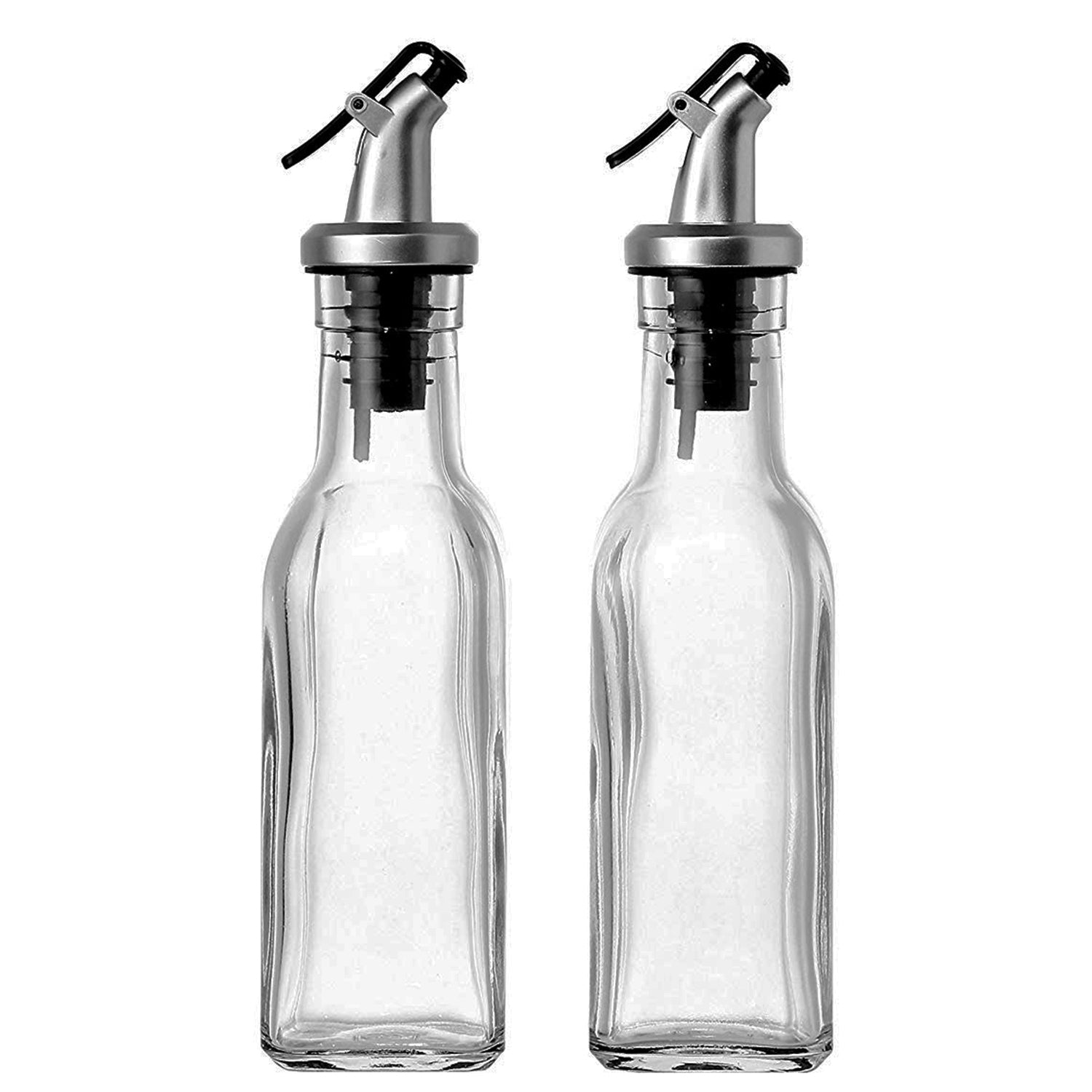 Set Juego X2 Aceitera Vinagrera Botella Dispensador Vidrio Cocina