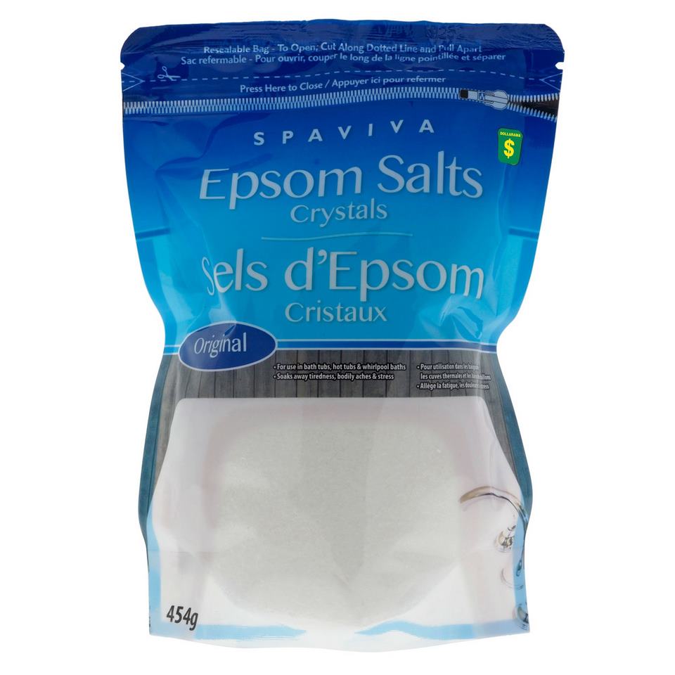 Bolsa Cristales Sal Epsom Sulfato Magnesio 454 Gramos Uso Externo
