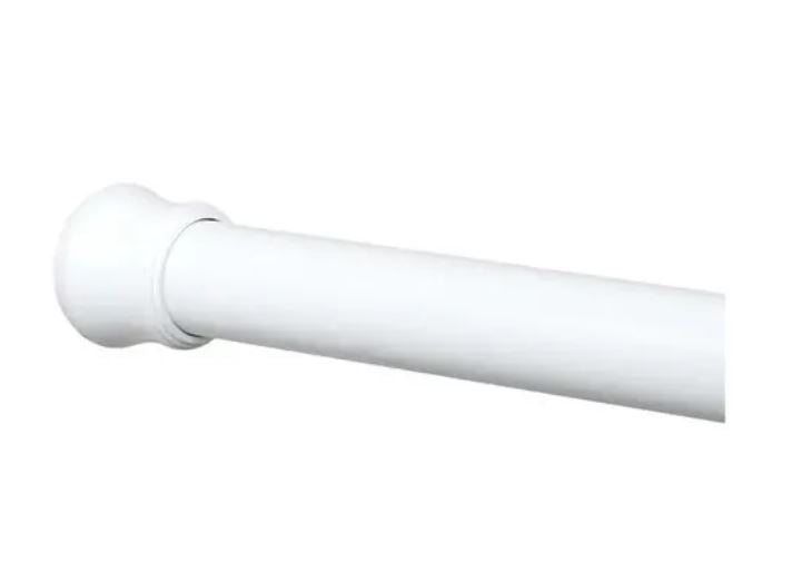 Tubo Barra Colgar Cortina Baño Ajustable Extendible Ducha 1a Color Blanco