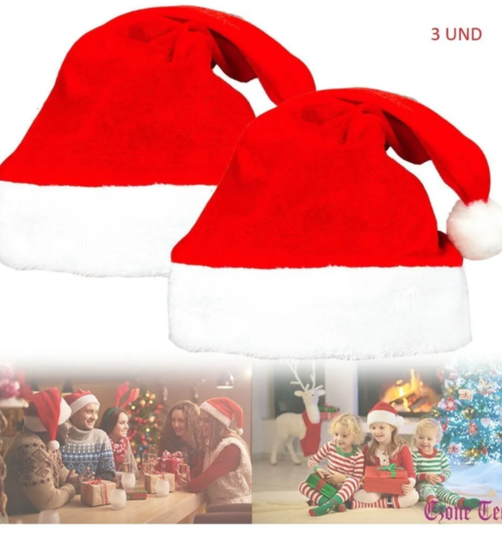 Gorro Navideño Santa Claus Novena Aguinaldos Coro Papa Noel