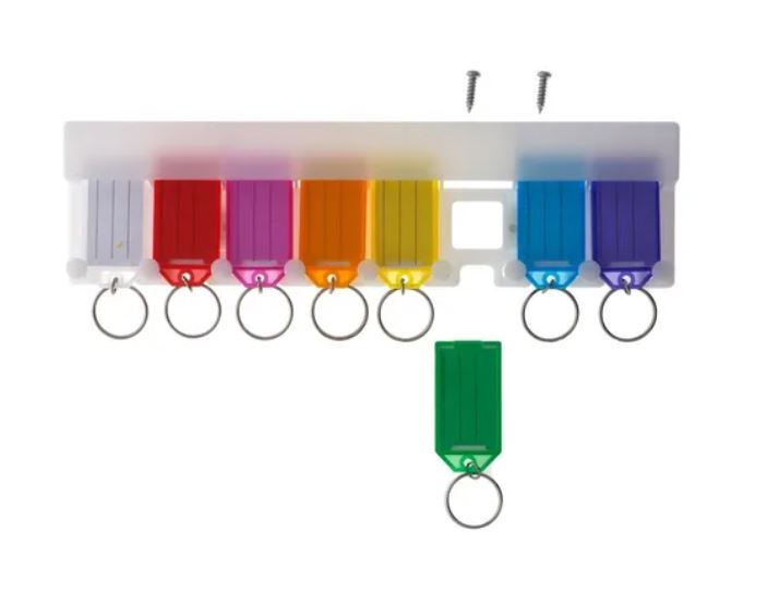 Organizador Identificador De Llaves + Llaveros Multicolor 1a