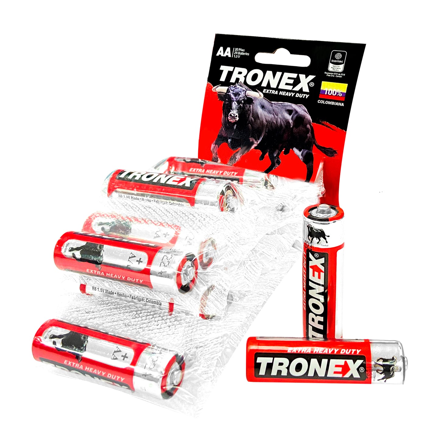 20 Bateria Pilas Tronex Aa Extra Duracion 1.5v Icontec Nueva